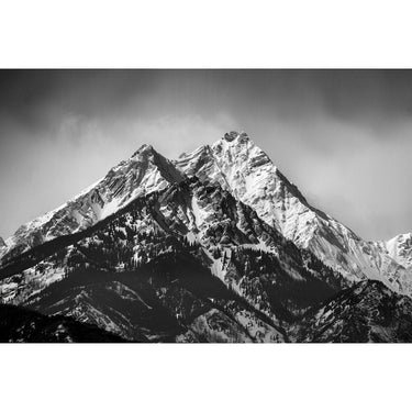 Black and White Mountain Painting